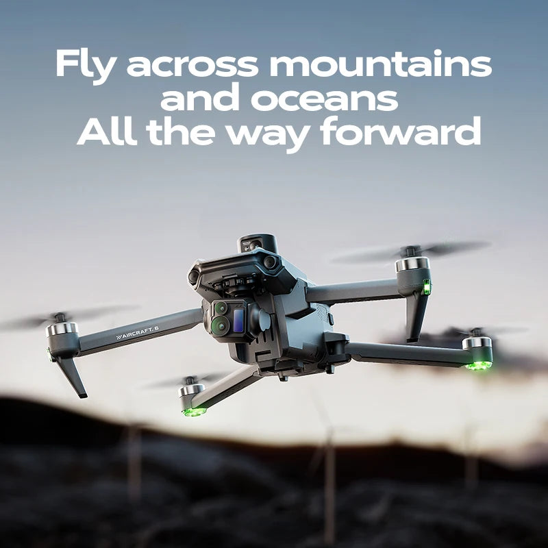 2025 Wing 6 Drone 8K Camera 3-Axis Gimbal 5G WIFI FPV Brushless Screen Remote Control Obstacle Avoidance Quadcopter Toys Gift