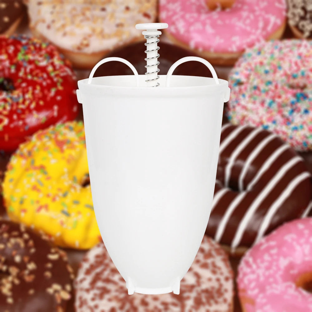 Portable Donut Maker Donut Mould Easy Fast Manual Waffle Dispenser Doughnut Machine Arabic Waffle Plastic Lightweight Deep Fry