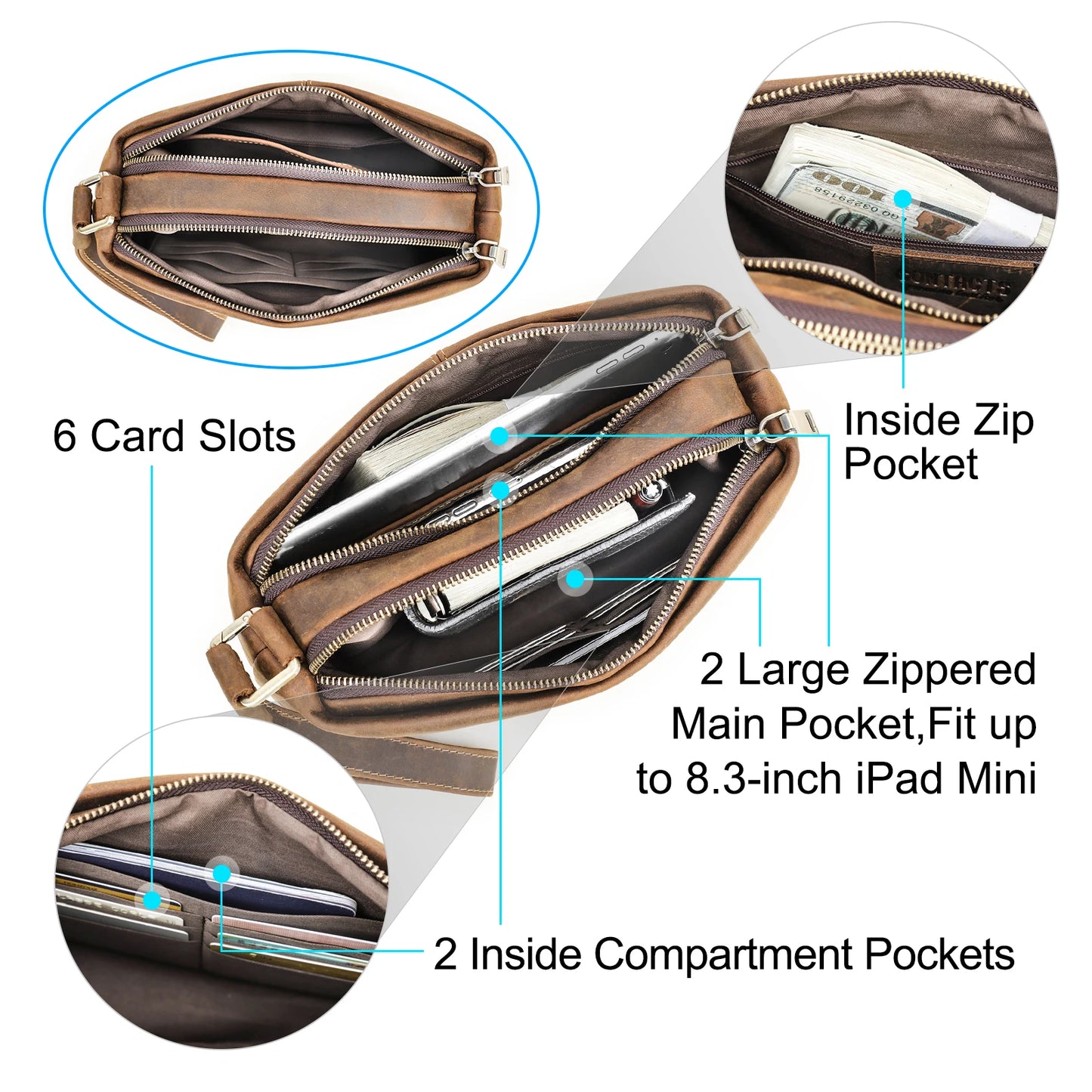 CONTACT'S Genuine Leather Men Clutch Bags Wrist Strap Crazy Horse Leather Handbag Men's Bag Phone Pocket Male Clutches Wallets
