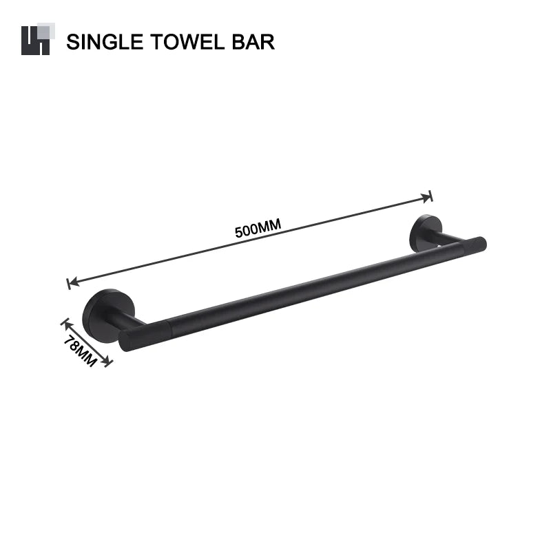 Brushed Gold Black Stainless Steel Wall-mounted Bathroom Storage Paper Towel Holder Toilet Brush Bath Robe Hook Soap Dispenser