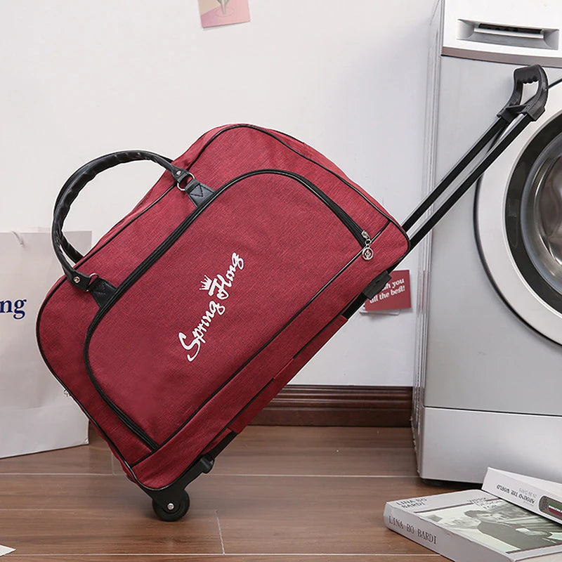Large Capacity Trolley Bag Portable Waterproof Travel Suitcase Wheeled Bags Unisex Luggage With Wheels Oxford Carry-On Bags