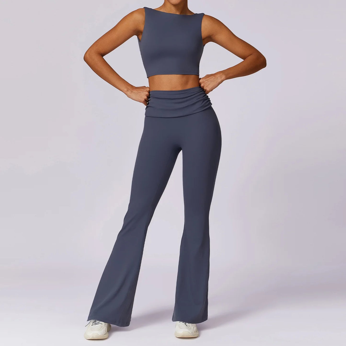 Yoga Clothing Sets Athletic Wear Women High Waist Leggings And Top Two Piece Set Gym Tracksuit Push Up Fitness Workout Outfits