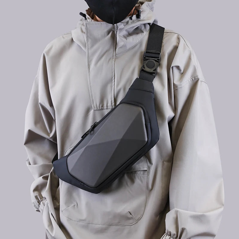 Men's crossbody bag - casual daily use, chest bag, city commuting, fashionable design, waist bag