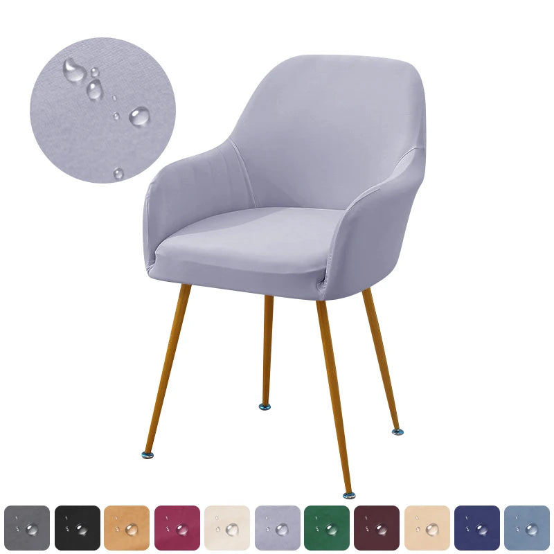 Water Repellent High Arm Chair Cover Elastic Dining Chairs Slipcovers Removable Solid Color Armchair Covers for Hotel wedding