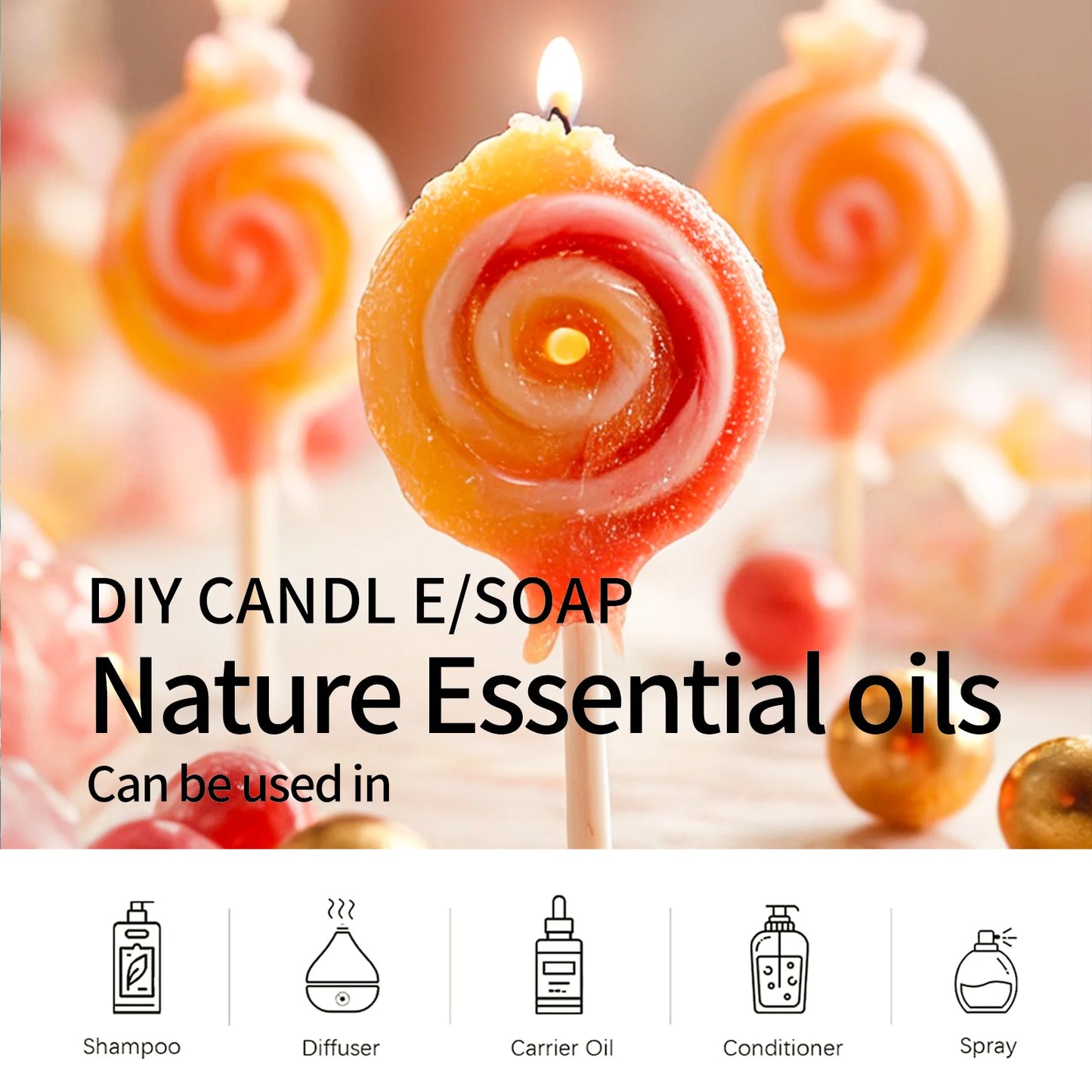 12models Gourmet Essential Oils Vanilla Coconut Coffee Cookies For Diffusers、Candles Making Car Aromatherapy Gifts For Women