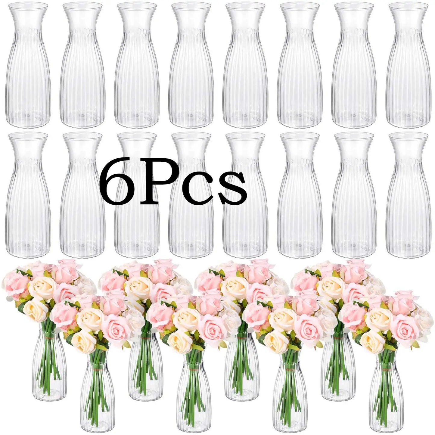 Stripe style vase, DIY floral decoration display, holiday and home decoration table decoration, wedding, home, dinner party