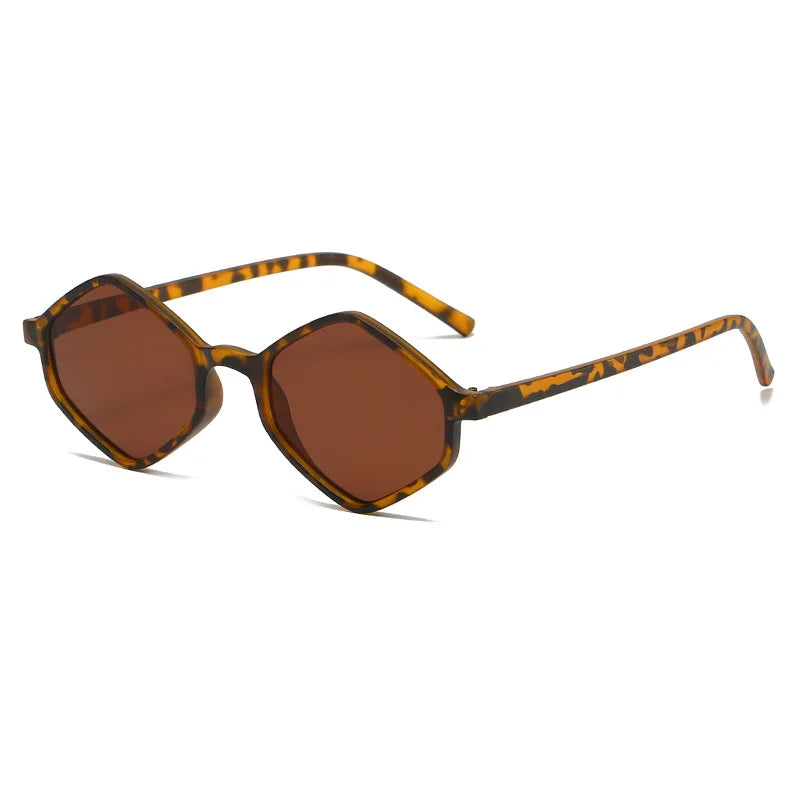 2025 Sunglasses for Women Rhombus Clear Blue Sun Glasses Irregular Vintage Small Frame Goggle UV400 Ladies Lentes De Sol Mujer