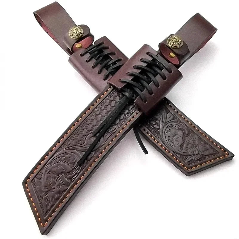 Hunting Sheath Fixed Blade Sheath Leather Knife Sheaths Knife Holster Leather Knife Sheath Brown