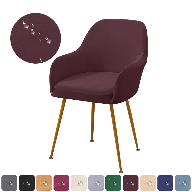 Water Repellent High Arm Chair Cover Elastic Dining Chairs Slipcovers Removable Solid Color Armchair Covers for Hotel wedding