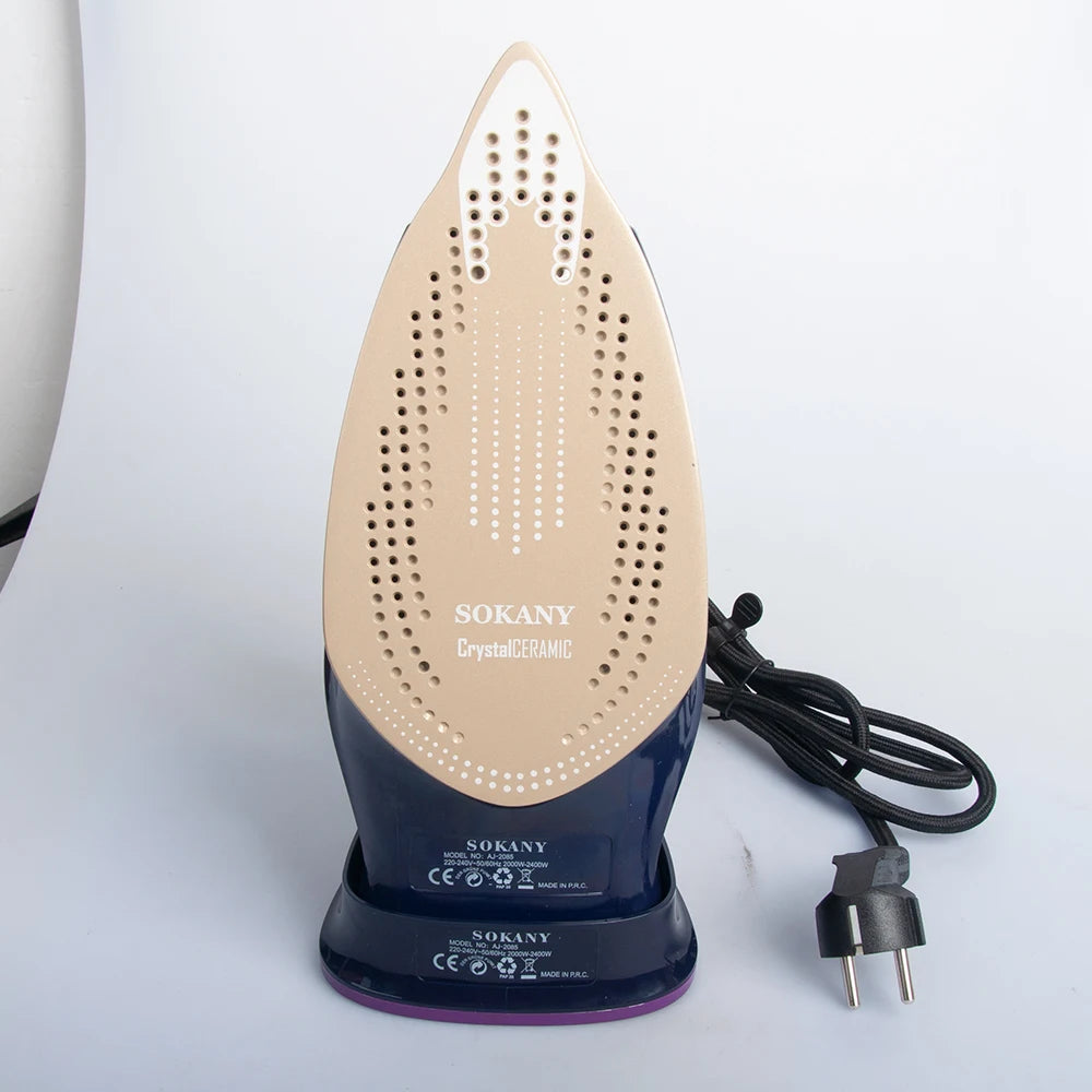 Steam Iron for Clothes, 2400W Rapid Even Heat, Portable Steam-Dry & Steam Iron - Non-Stick Ceramic Soleplate Home Steam Iron