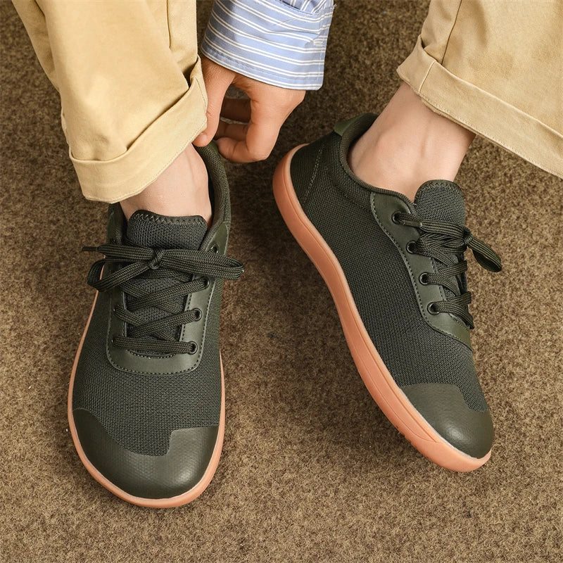 New Minimalist Shoes for Men Wide Toe Barefoot Zero Drop Shoes Casual Breathable Mesh Lightweight Walking Sneakers Man