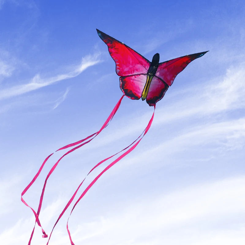 YongJian Beautiful butterfly kites Red Crystal Butterfly kites With 100m kite string Children adults kites factory outdoor Toys