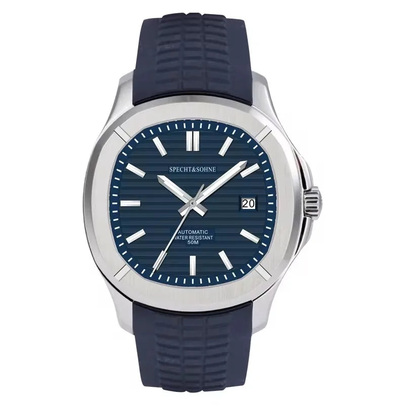 2025 New Men's Watches Automatic Mechanical Watch Luxury Brand Specht&Sohne Sport Watch For Men Rubber Strap Relogio Masculino