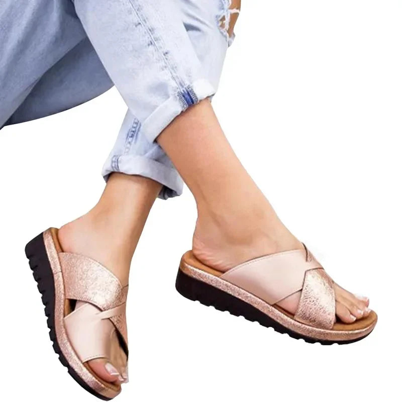 2025 Women Shoes Slippers Orthopedic Bunion Corrector Comfy Platform Ladies Casual Big Toe Correction Sandal Sandalias De Mujer