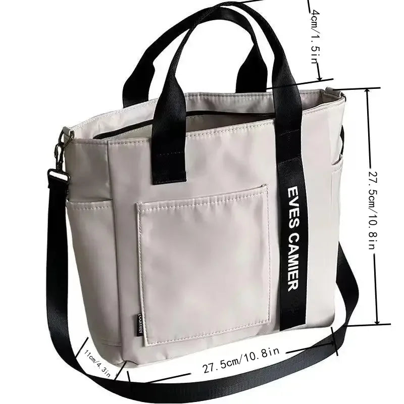 Women's Bag New Portable Handbag Large Capacity Shoulder Bag Nylon Waterproof Canvas Tote Simple Fashion Crossbody Bag