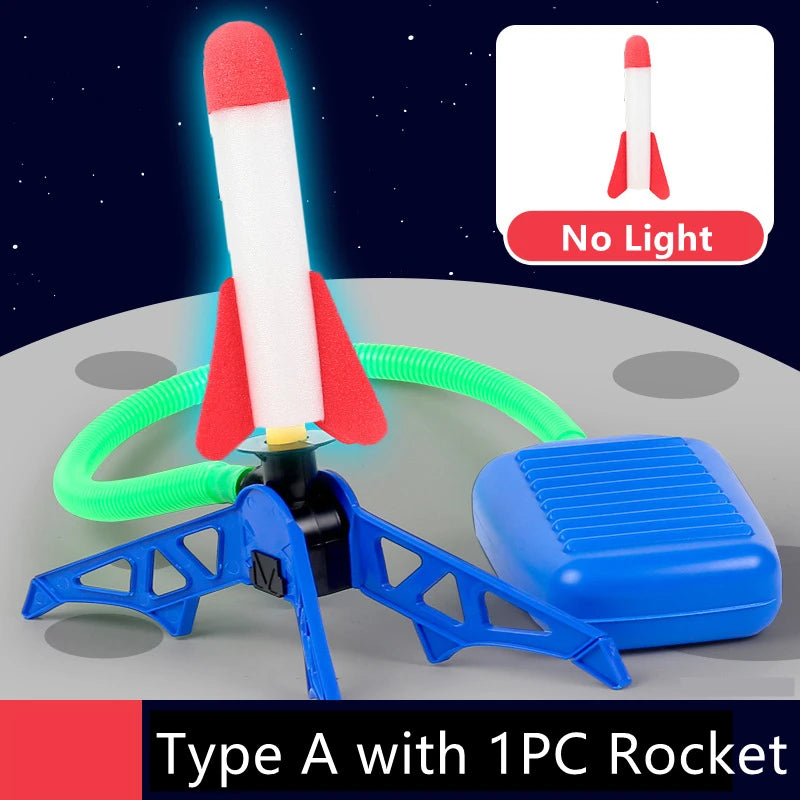 Toy Rocket Launcher for Kids, Foam Rocket & Air Launch Pad, Fun Outdoor Activitie Sport Game for Children