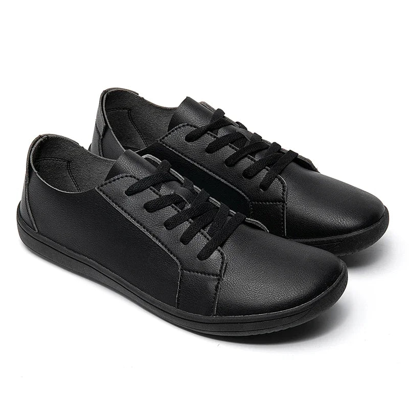 New Minimalist Shoes for Men Wide Toe Barefoot Zero Drop Shoes Casual Artificial Leather Lightweight Walking Sneakers for Men