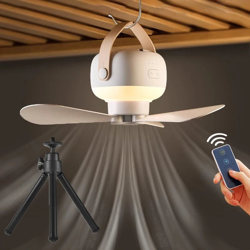 Electric fan ceiling fan, dormitory small fan, mosquito net ceiling, desktop triangular frame, adjustable night light