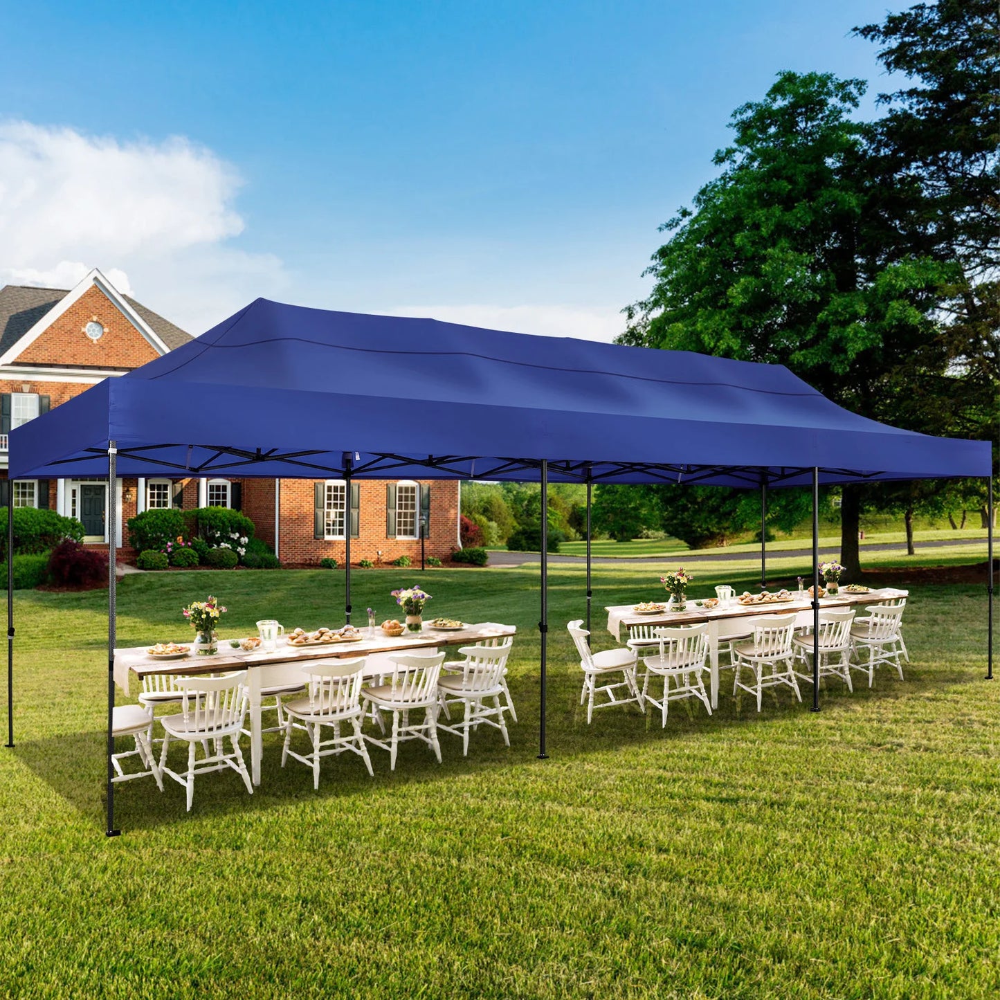10x30 Heavy Duty Pop up Canopy with 8 sidewalls Stable Wedding Outdoor Tents for Parties Canopy Pop Up Party Tent UPF 50+