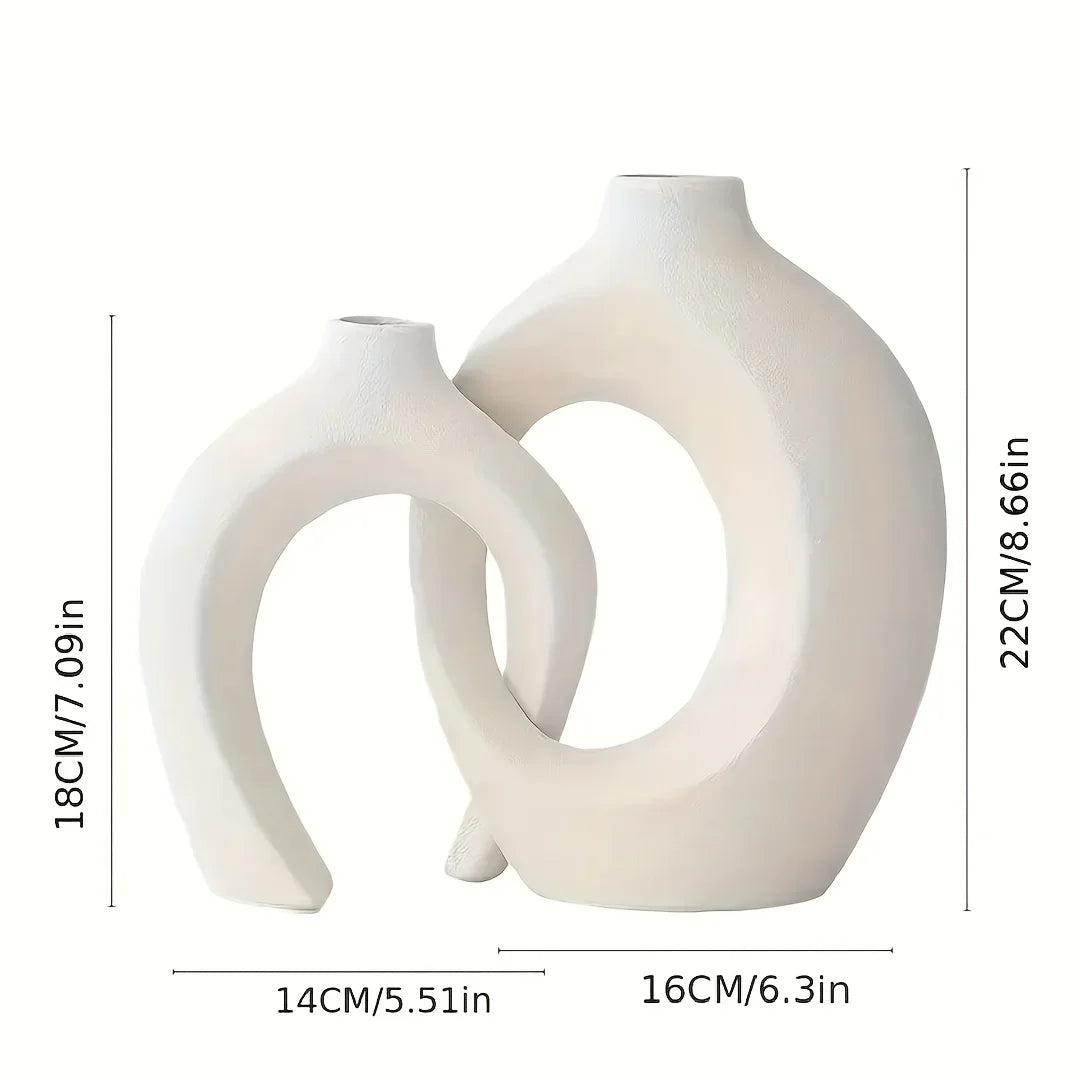 2pc ceramic vase artwork, living room bedroom study cafe and other decorations, Christmas gifts.