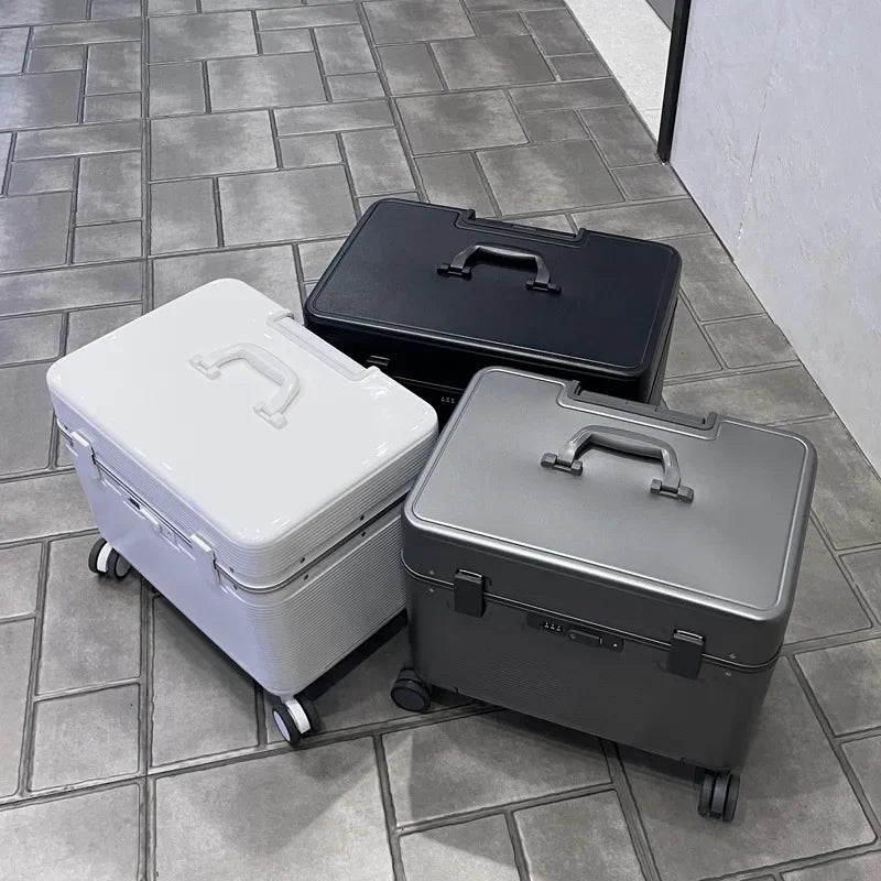 New Design Photography BoxAluminum Frame Flip Top Rolling Luggage Unisex Large Capacity Trolley Case 20 Boarding Box Toolbox