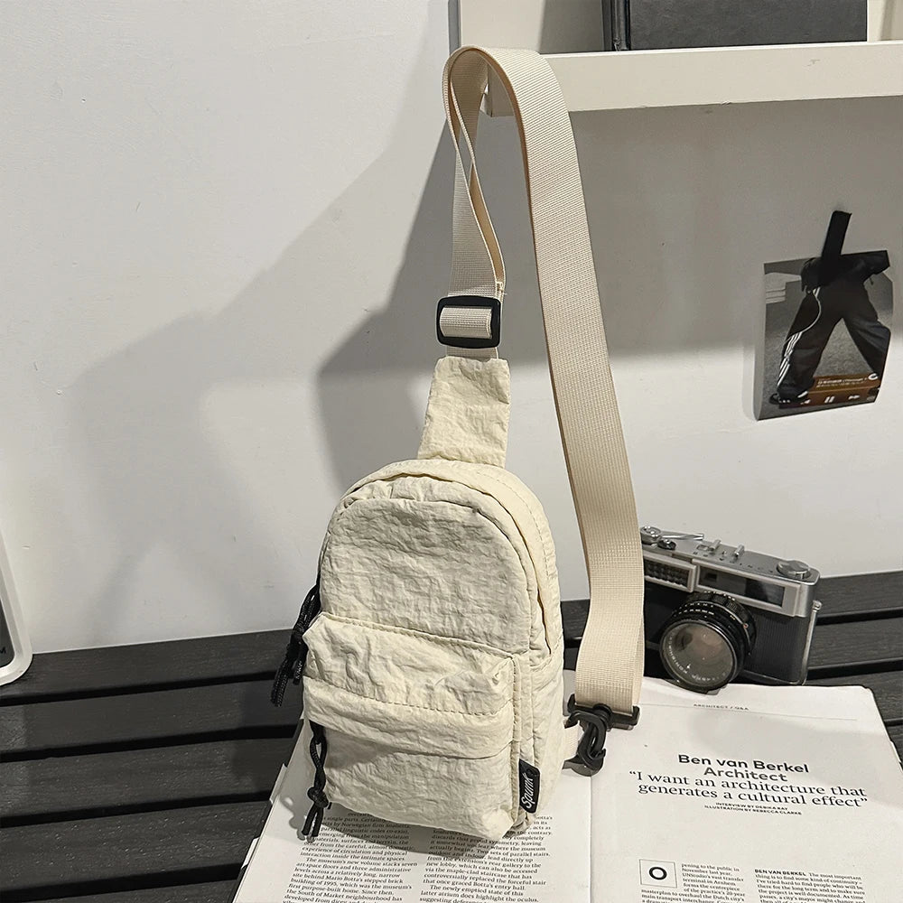Men's Chest Bag, Trendy Small Shoulder Bag, Personalized and Fashionable Women's Crossbody Bag, Men's Casual Mobile Phone Bag