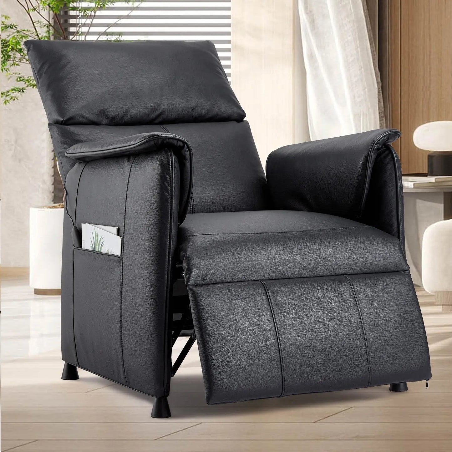 Recliner Chair with Memory Function, Adjustable Single Recliners Sofa with Remote Control for Adults, Home Theater Seating