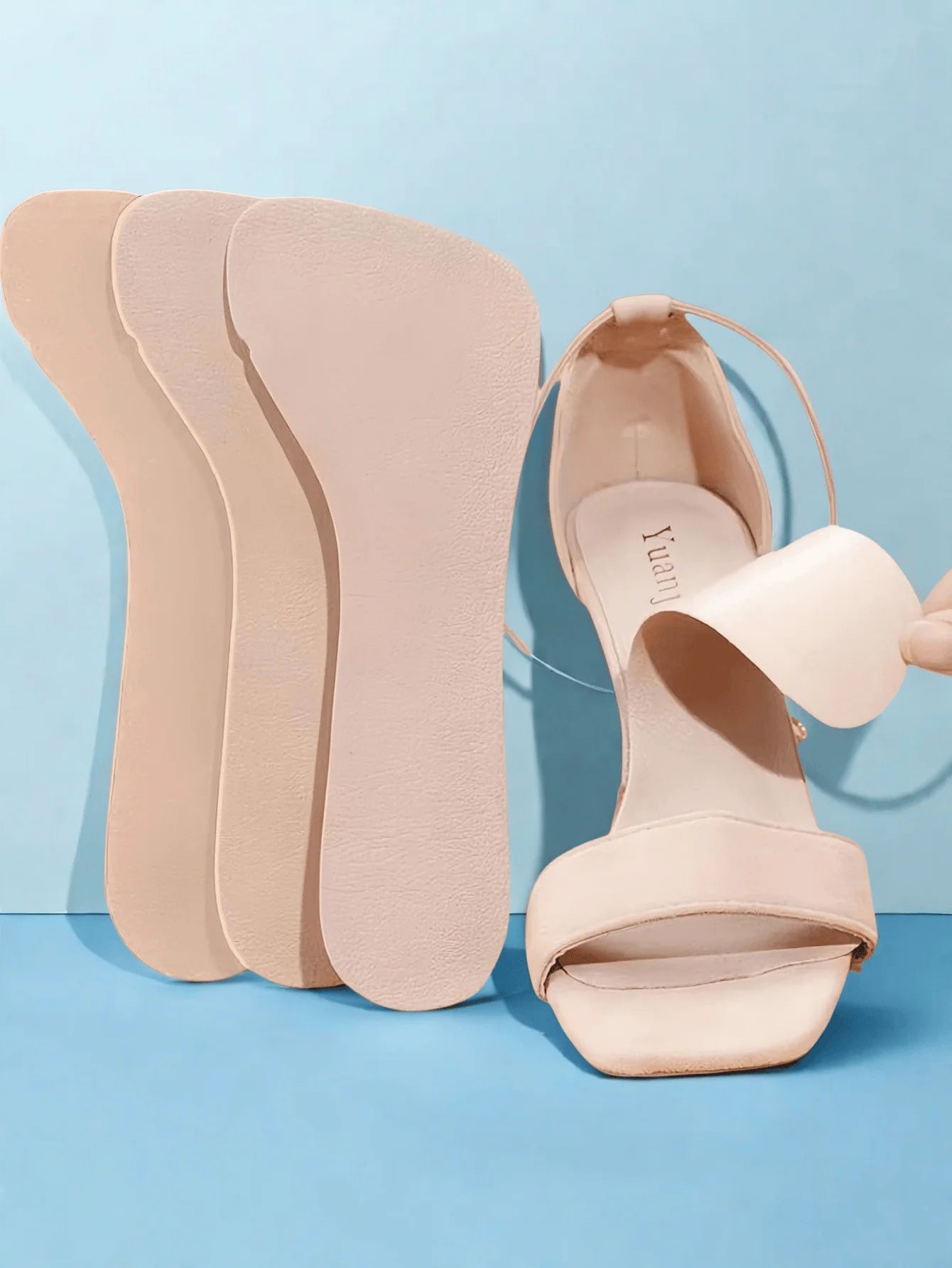 6 pairs of women sandals sole pads, ultra-thin non-slip sweat-absorbent , stick firmly, preventing the foot from sliding forwa