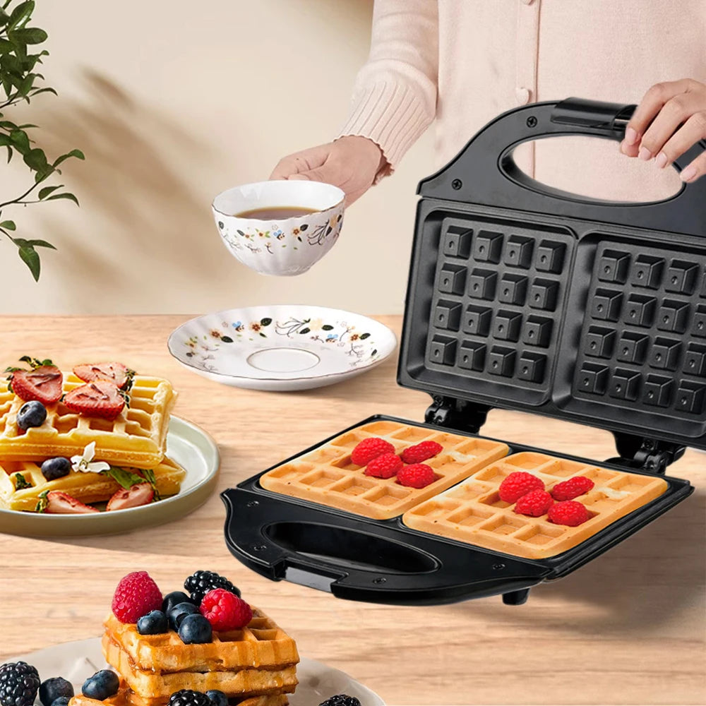Professional Electric Waffle Maker Cooking Kitchen Appliances Multifunction Breakfast Waffles Machine Non-stick Iron Pan
