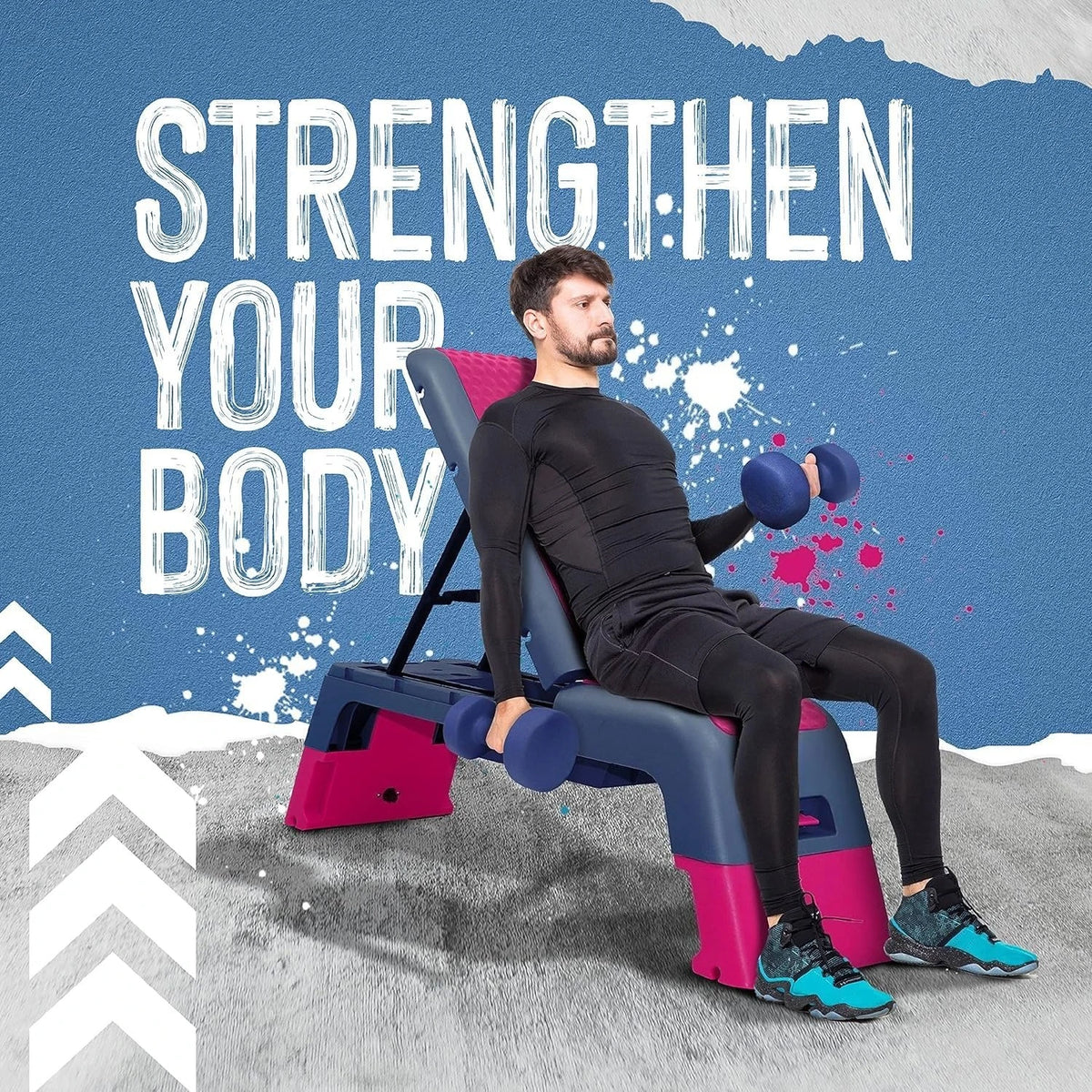 ZZH Multifunctional Aerobic Deck - Versatile Fitness Station, Weight Bench, Aerobic Stepper, Plyometrics Box for Cardio Workouts