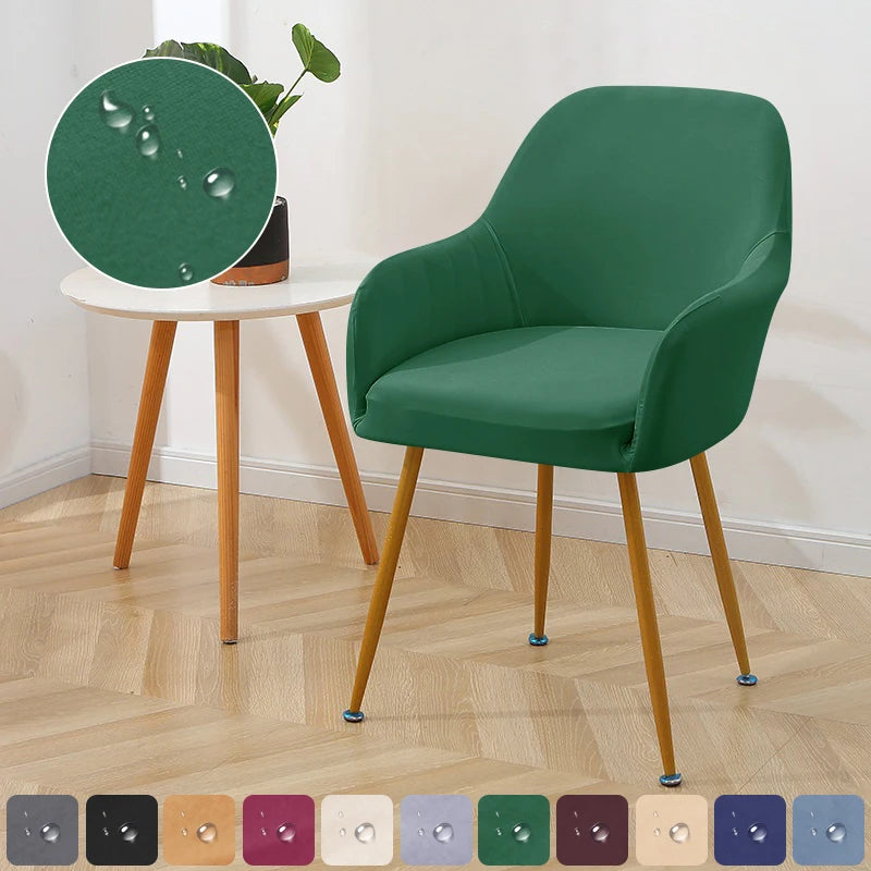 Water Repellent High Arm Chair Cover Elastic Dining Chairs Slipcovers Removable Solid Color Armchair Covers for Hotel wedding