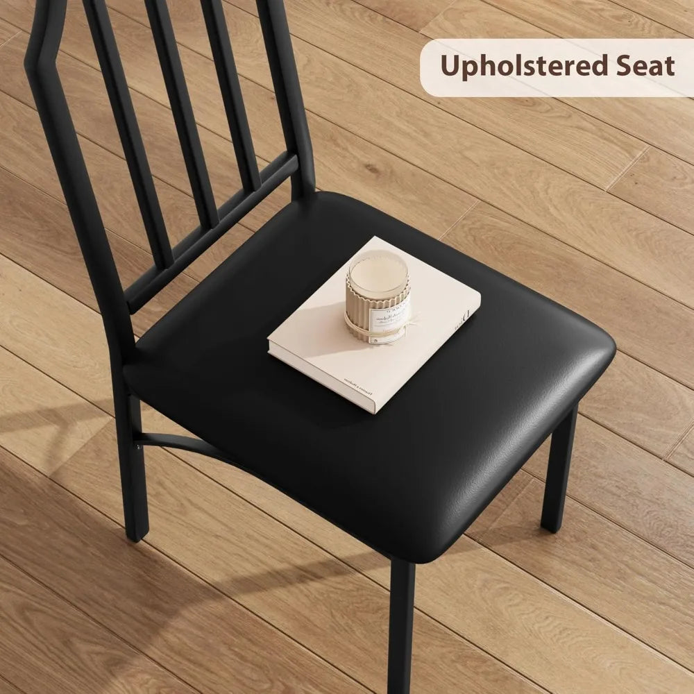 Dining Table Set for 2, Kitchen Table Chairs Set of 2 with Ultra Comfortable PU Cushion, Dining Room Table Set for 2 Furniture