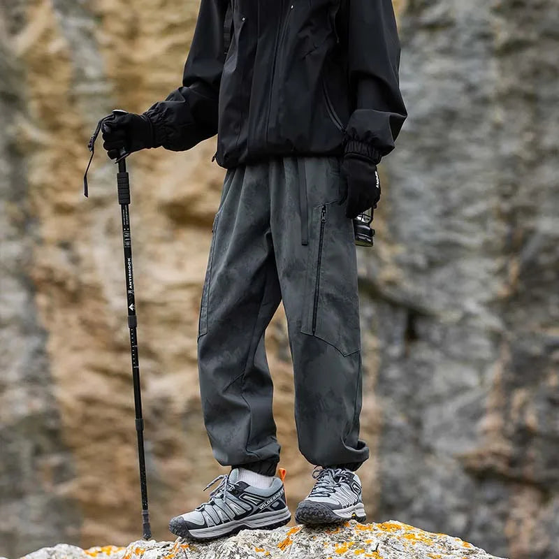 Hiking Pants Men Waterproof Windproof Pants Breathable Loose Trousers Fishing Cycling Trekking Camping Outdoor Sport Pant Autumn