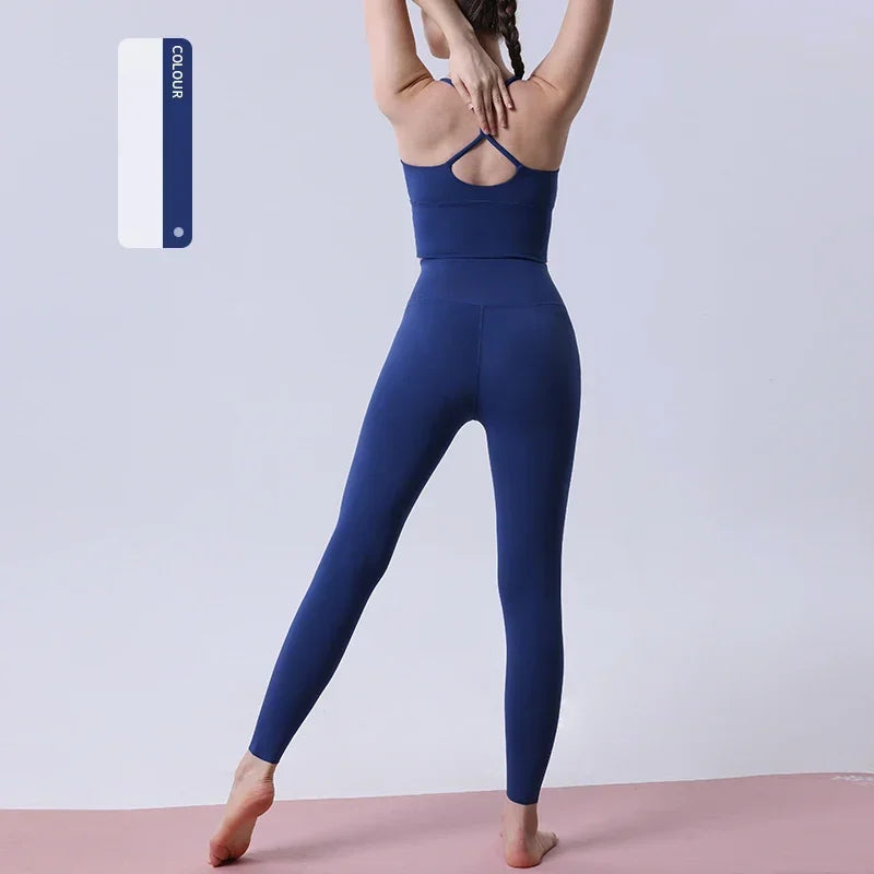 2 Piece Yoga Clothes Women's Tracksuit Athletic Wear Pilates Fitness Suit Gym Workout Push Up Clothes Sports Bra Leggings Suit