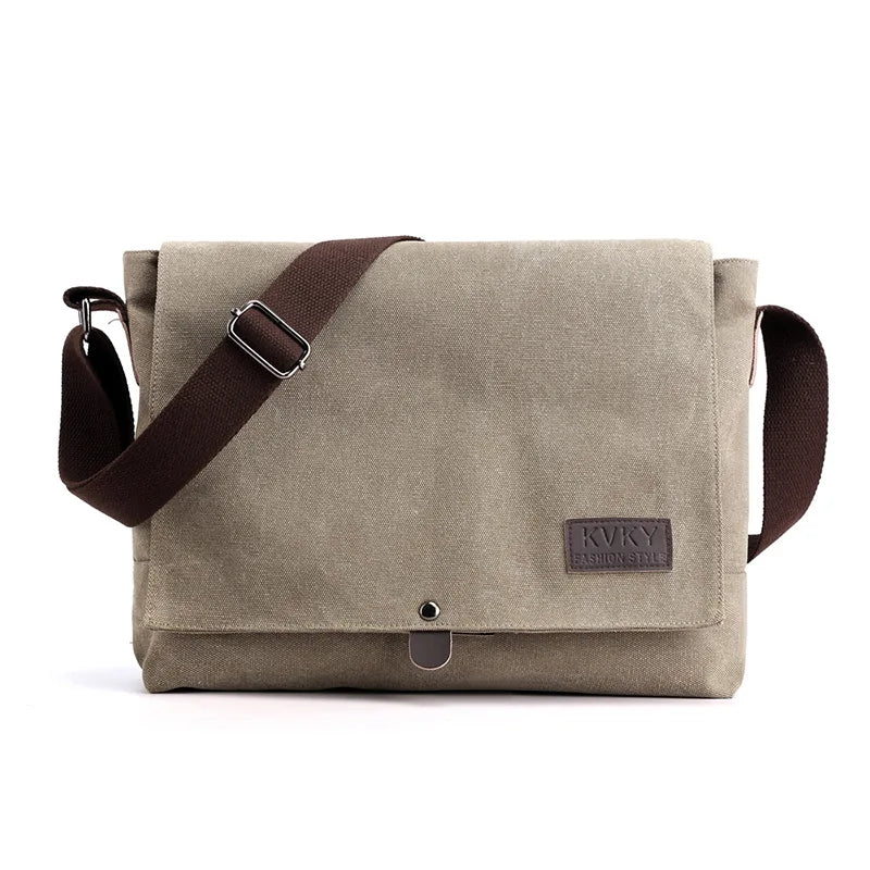Men's messenger bag retro messenger bag men's bag canvas bag shoulder bag casual briefcase backpack tide