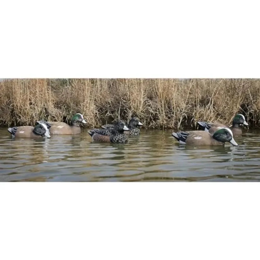 Higdon Outdoors Standard Widgeon Floater Duck Decoys Ultra Realistic Drake and Hen Decoys for Waterfowl Hunting 2 Upright and 2