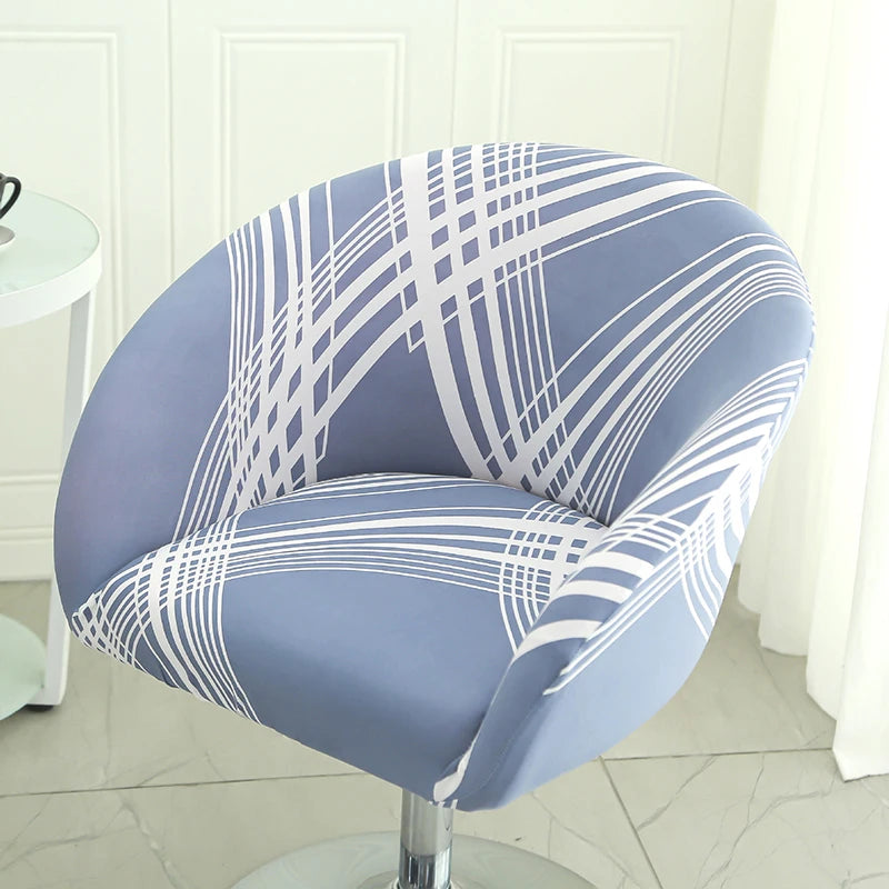 Semi-Circular Chair Cover Elastic Dining Chairs Slipcovers Accent Curved Chairs Dustproof Covers Armchair Seat Case Home Decor
