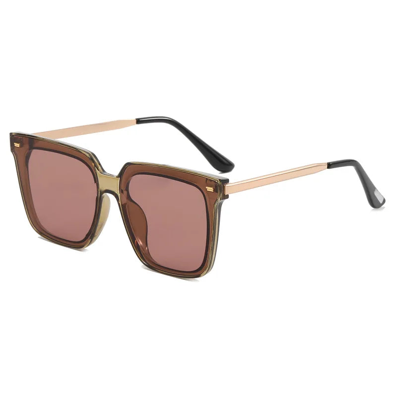 Sunglasses with a high-end feel, ins generous frame, round face, slimming effect, polarized sun protection, men's sunglasses