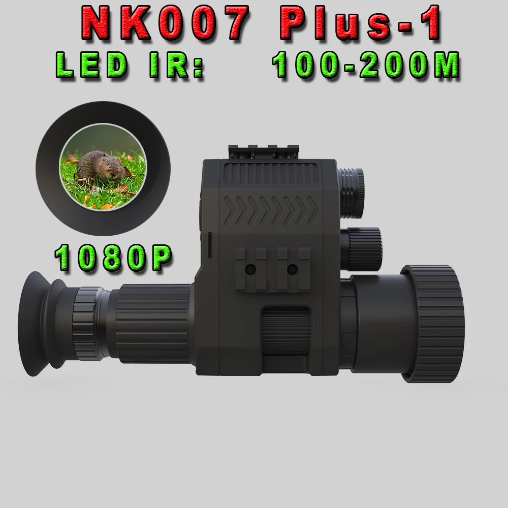 Megaorei NK007plus 200-400M Monocular 1080P Digital Night Vision Scope Infrared Camcorder with 4x Zoom for Outdoor Hunting