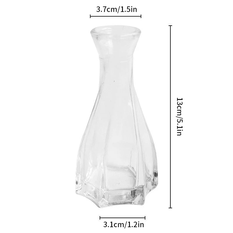 Brown Retro Glass Vase Plant Flowers Bottle Flower Arrangement Hydroponic Terrarium Desktop Vase Creative Home Decor Flower Pot