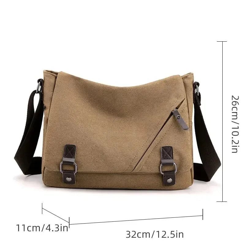 Men Briefcase Crossbody Shoulder Bags Male Messenger Bags Boy Canvas Bags for Travel Business Books Large capacity shoulder bag