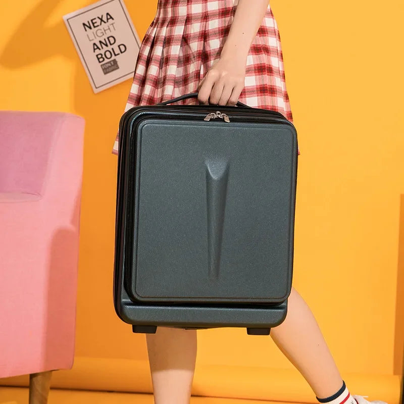 16 Inch Carry on Suitcase Travel Luggage Case Women Small Wash Bag Makeup Case Cabin Luggage Men's Business Portable Suitcase