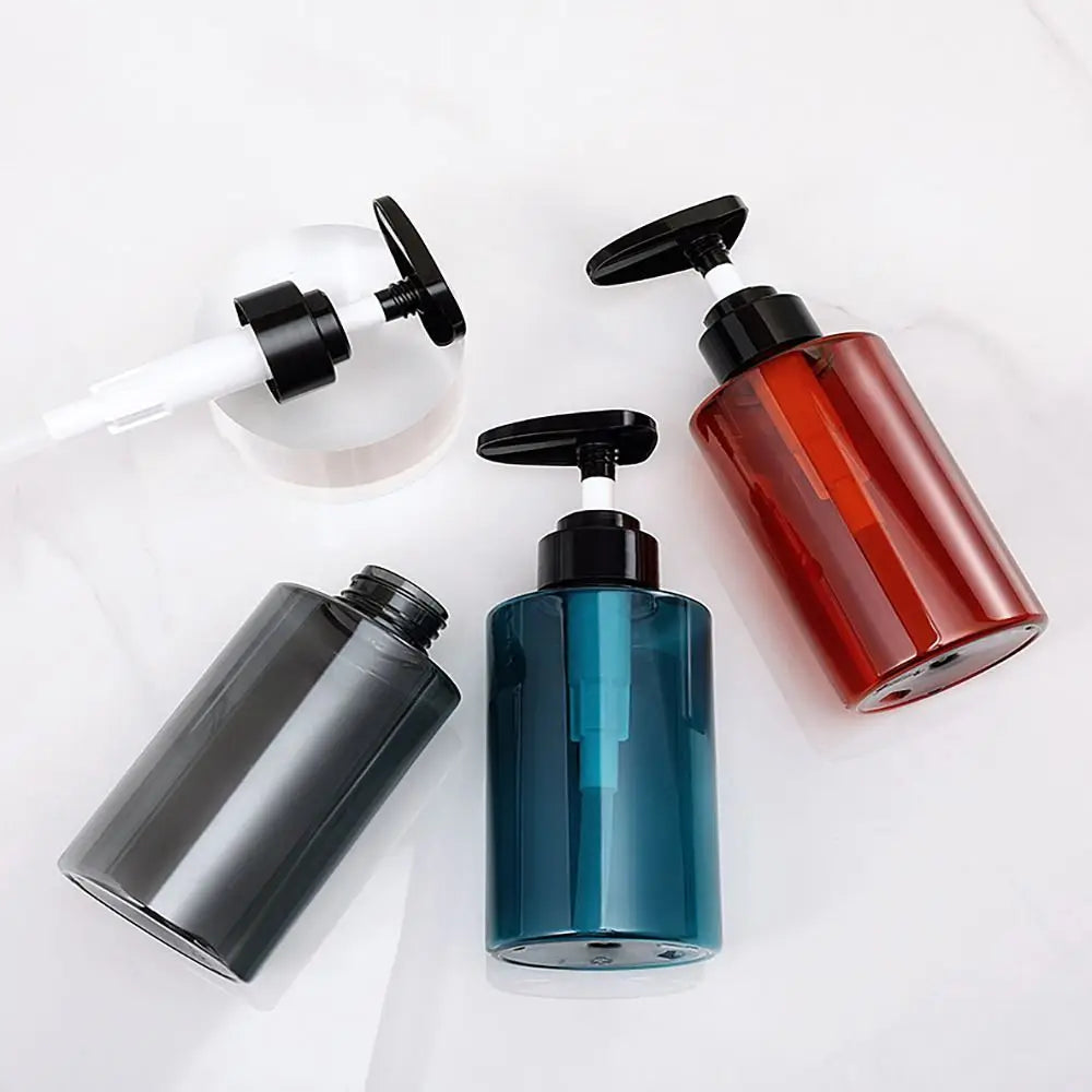 300/500ml Hand Soap Dispenser Cylinder Pump Bottle Dispenser Bathroom Shampoo Bottle Cylinder Shape Travel Lotion Container