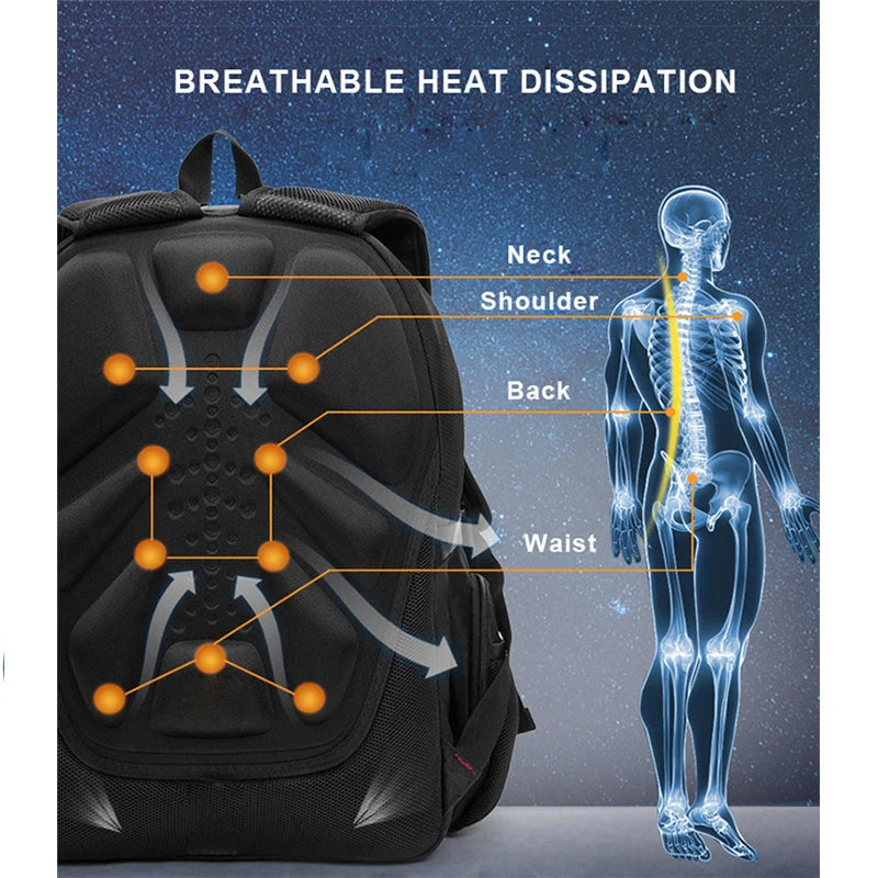 Brand Men's Backpack Anti-theft Waterproof 17inch Laptop Backpacks USB Charging Business Travel Backpack School Bag Male Mochila