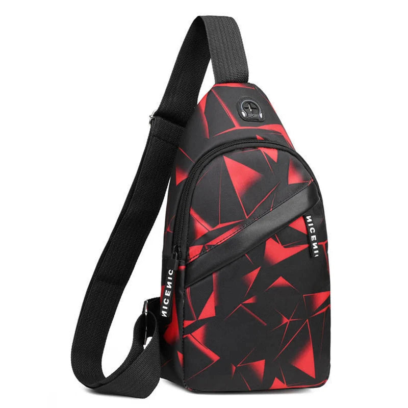 Men Fashion Multifunction Shoulder Bag Crossbody Bag On Shoulder Travel Leisure Sport Chest Bag For Male