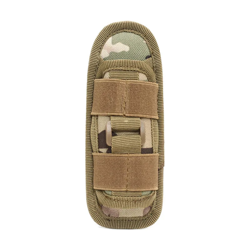 Tactical Hunting Molle Nylon Flashlight Pouch 360 Degrees Rotatable Outdoor Flashlight Cover Holster Torch Case Portable Torch