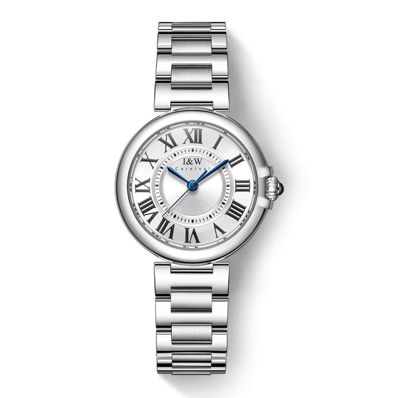 Relogio Feminino Switzerland I&W 2022 New Women Quartz Watches Sapphire Glass Waterproof 316L Stainless Steel Watch for Women