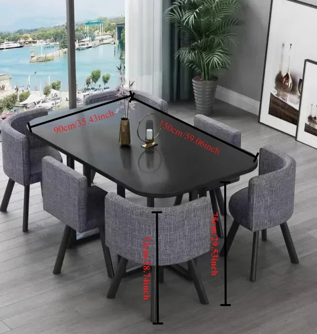 Dining Table, Rectangular for Dining Room/living Room, Kitchen Dining Table Set with Metal Legs