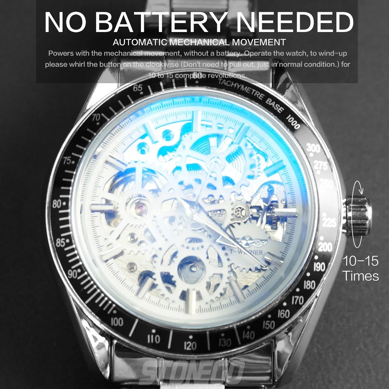 Women’s Automatic Mechanical Skeleton Watch Self-Winding Gold Plated Dress Watch Water Resistant Luxury Timepiece