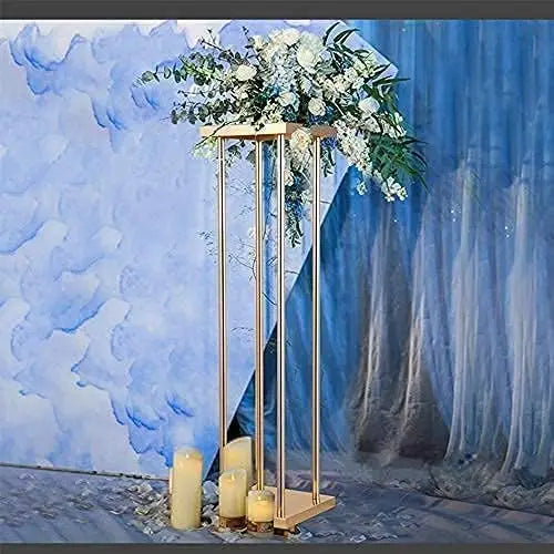 12Pcs Wedding Centerpiece Flower Stand for Table 23.6 in Gold Flower Vases for Events Paty Display Stand Metal